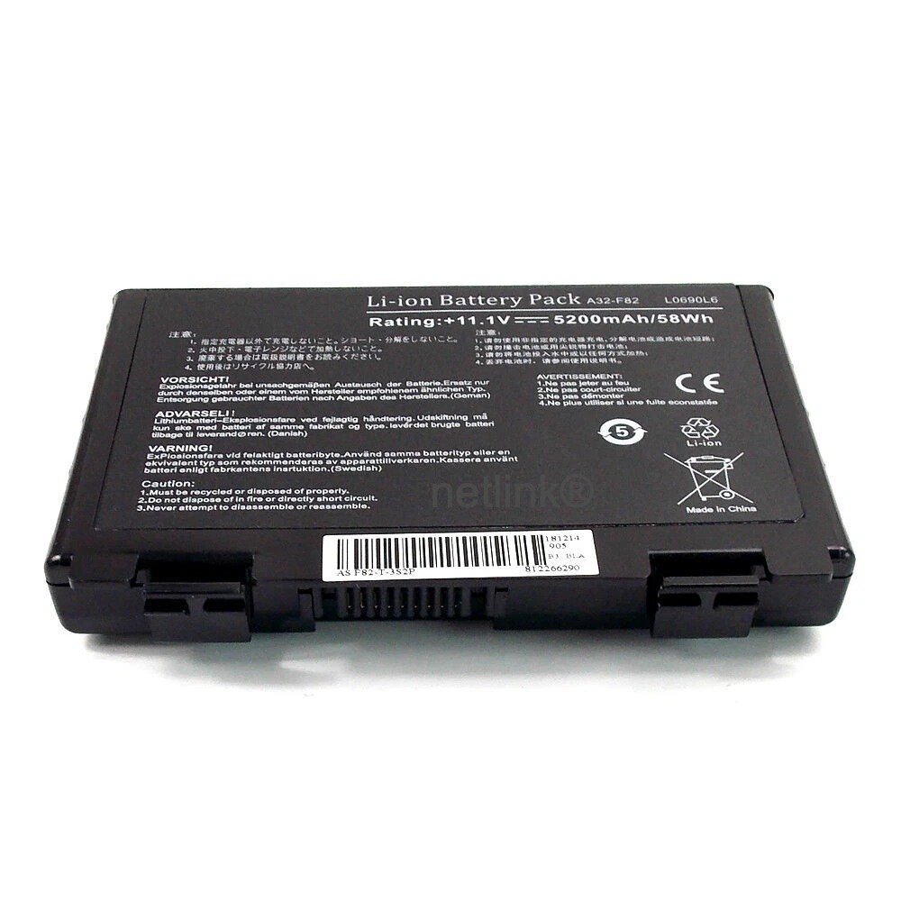 Replacement Laptop Battery for Asus F82 K40 K40lJ K7010-A1 P50 PR08D X5D series
