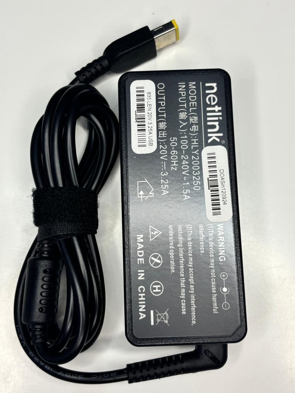 65W Lenovo AC Adapter Charger 20V 3.25A 65W Square USB Yellow pin for Lenovo IdeaPad Yoga notebooks