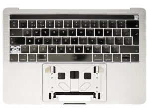 A1989 Palm rest, Top Case, Keyboard casing + Keyboard Silver , for Apple MacBook Pro 13-inch Retina Touch A1989 (Mid 2018 - Mid 2019)