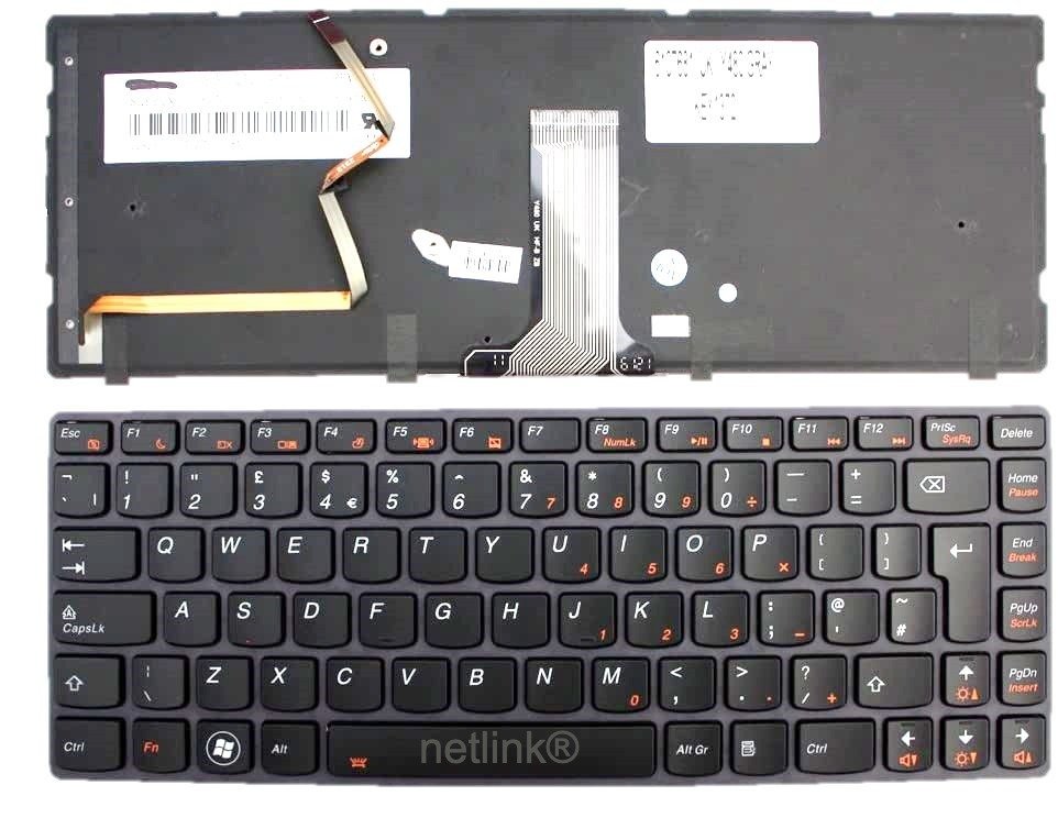 New Laptop Replacement Keyboard for Lenovo Y480 Y480N Y480M Y480A Y480P Y485M Y485N Y485P 25203026 Windows 7 UK Layout With Backlite