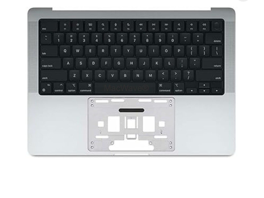 Palm Rest, Top Case, Keyboard Casing + Keyboard for MacBook Pro 14" 2021 A2442 Pro 14" 2023 A2779 UK Layout Silver