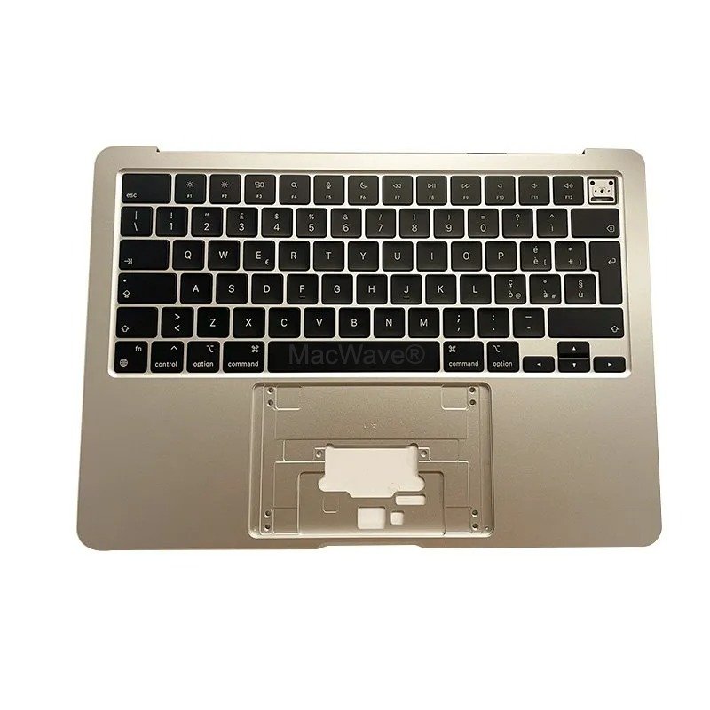 A2681 Palm Rest, Top Case, Keyboard Casing for Macbook Air 13.3" M2 A2681 2022 UK Layout Starlight Gold