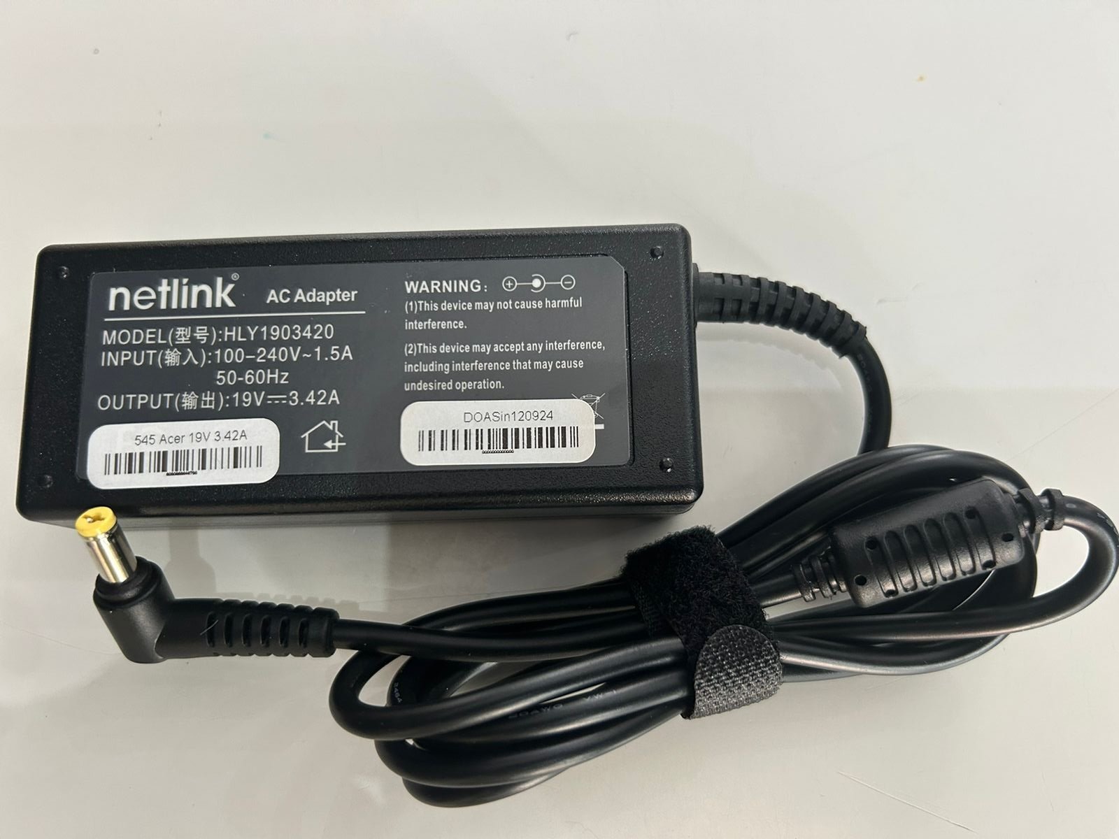 65W Acer AC Adapter Charger 19V 3.42A 5.5mm*1.7mm for Acer aspire Acer Travelmate Aspire eMachines Packard Bell