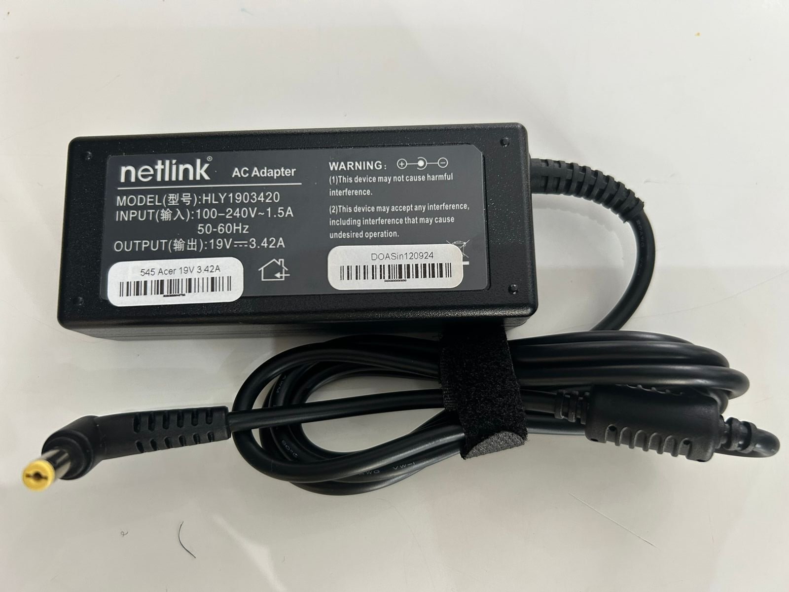 65W Acer AC Adapter Charger 19V 3.42A 5.5mm*1.7mm for Acer aspire Acer Travelmate Aspire eMachines Packard Bell