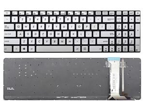 NEW Laptop Replacement Keyboard for ASUS GL552 GL552J GL552JX GL552V GL552VL GL552VW Black "Silver,Without Frame,Red Printing) Windows 8 US LAYOUT