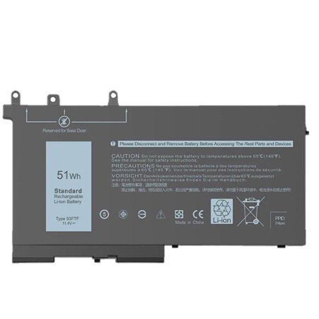93FTF 51WH Battery For Dell Latitude 12 5280 5288 5480 5580 5590 5490 5290 5488