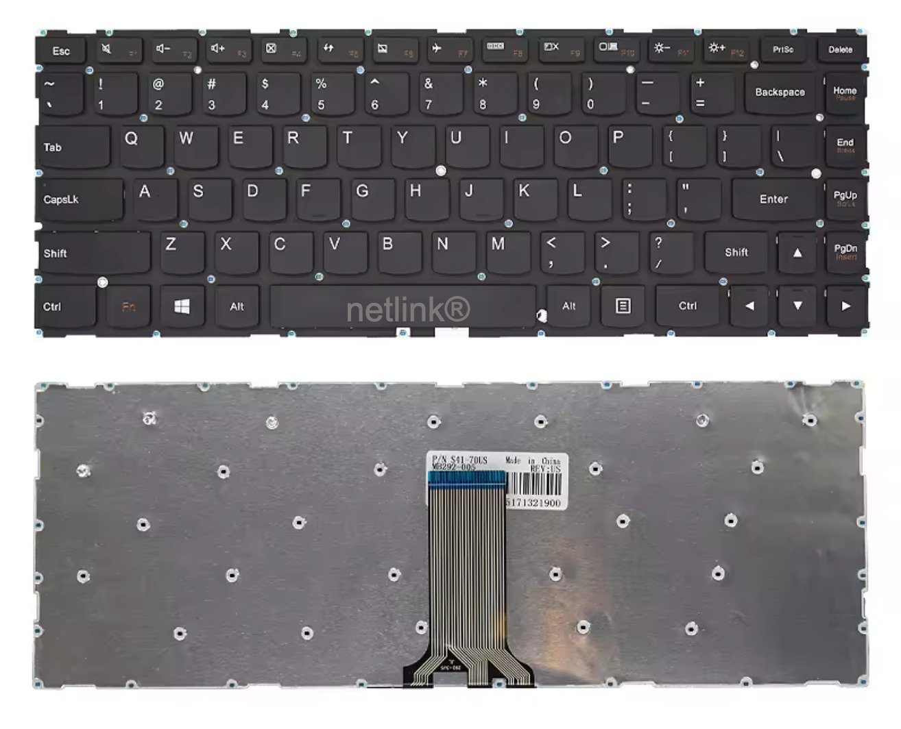 Laptop Keyboard for Lenovo Ideapad 100S-14IBR 300S-14ISK 500S-14ISK S41-70 Series(US Windows 8)