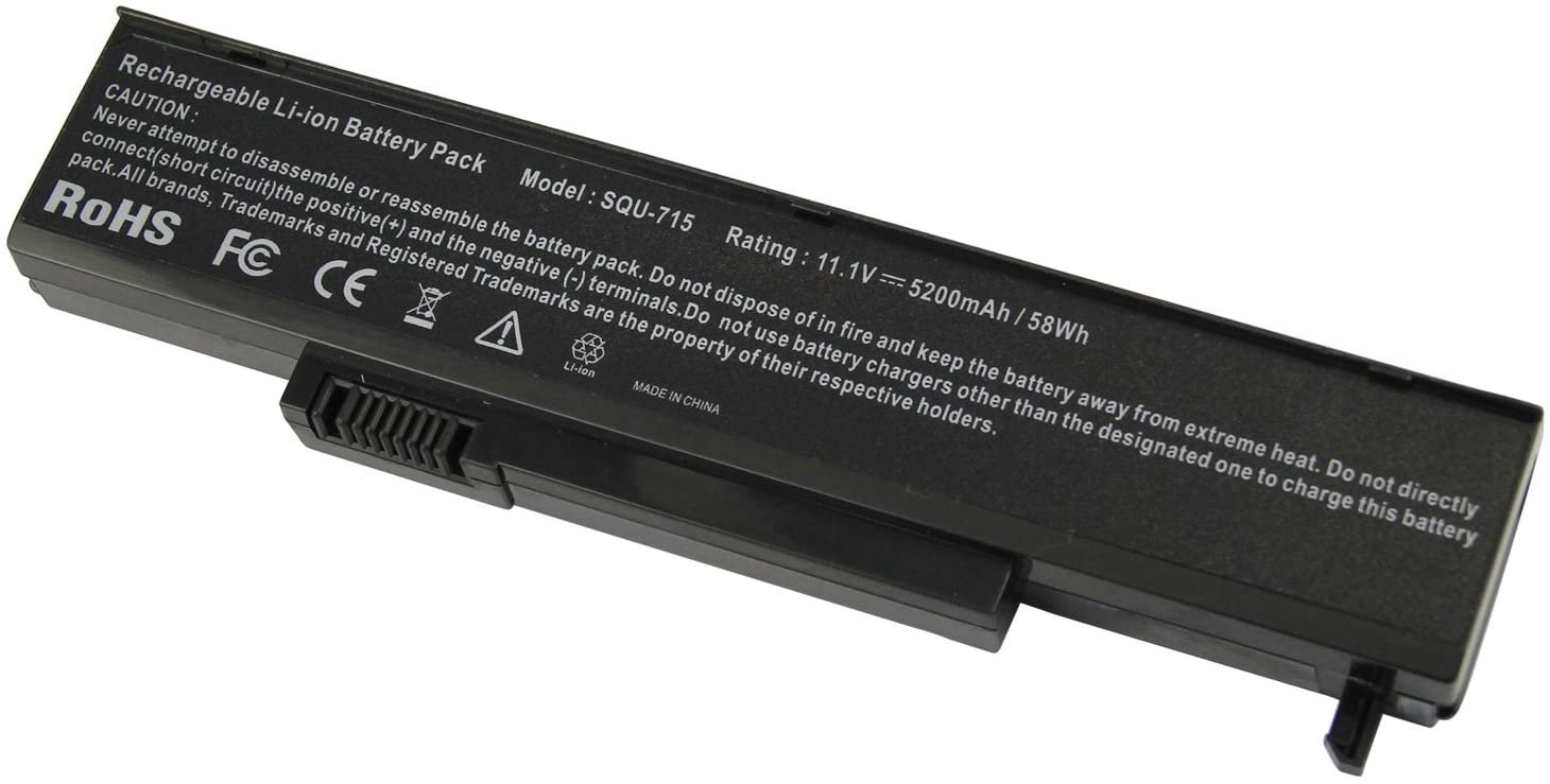 Replacement SQU-715 SQU-720 Battery for Gateway T, Gateway M Series M-1400 M-1408J M-1410J M-1411J M-1412, T-6821c T-6822c